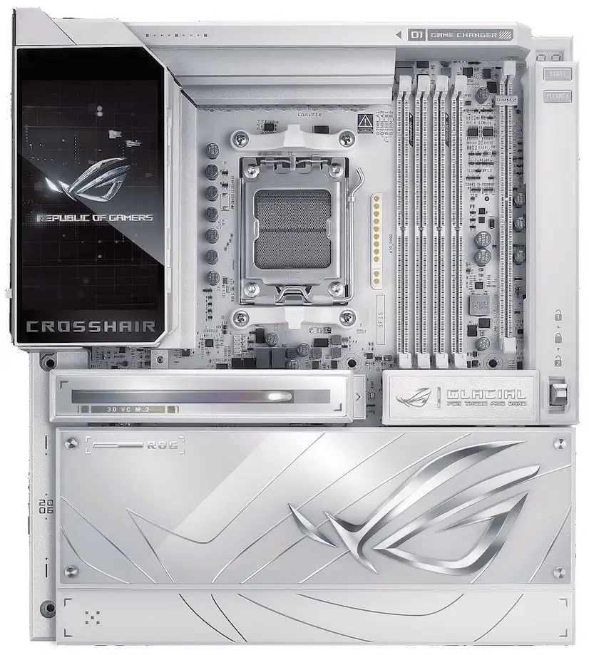 Montaje Placa Base ASUS ROG CROSSHAIR X870E GLACIAL Ciudad Puerta de Hierro Ciudad Puerta de Hierro Gaming - Montaje Placa Base ASUS ROG CROSSHAIR X870E GLACIAL Ciudad Puerta de Hierro